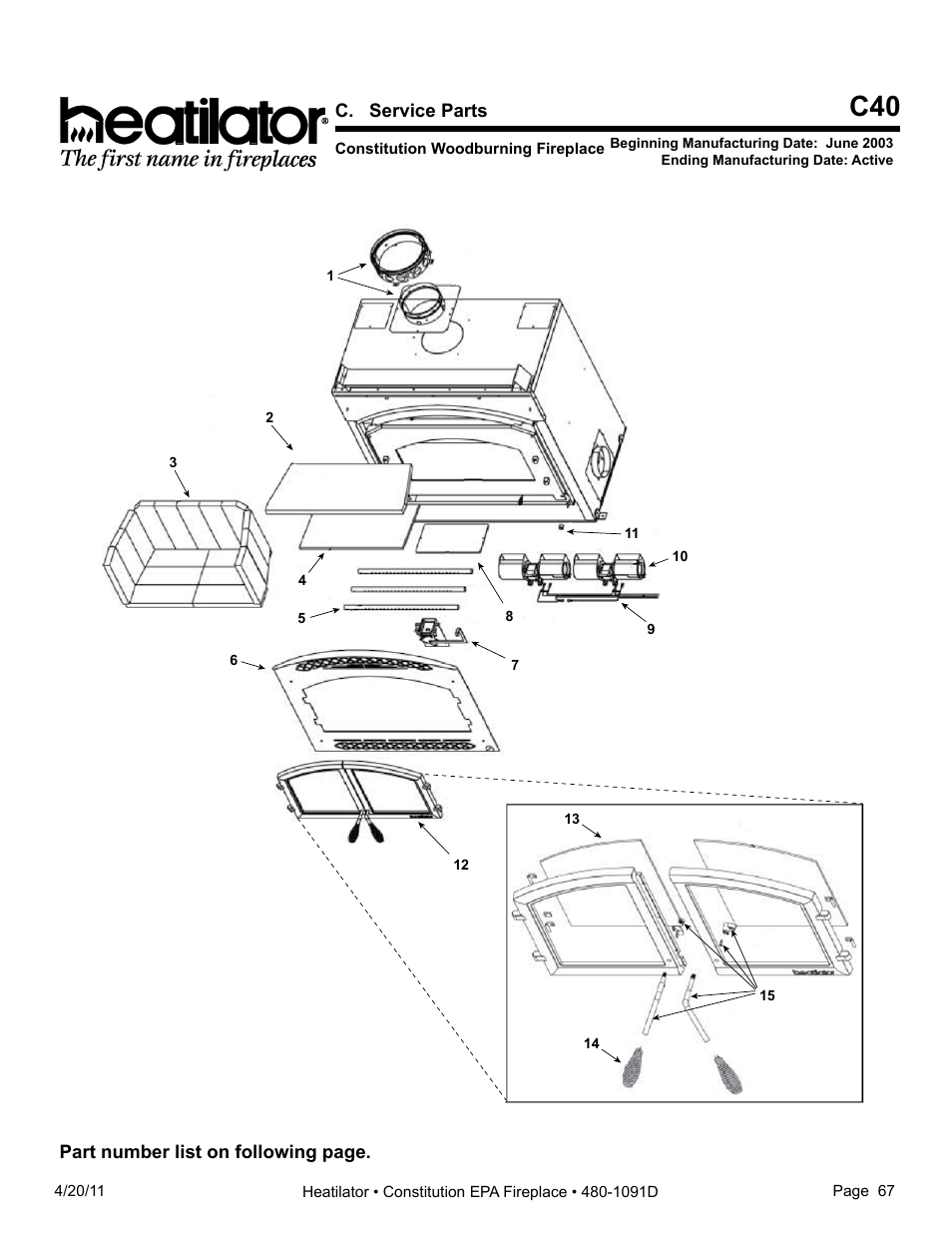 Heatiator C40 User Manual | Page 67 / 71