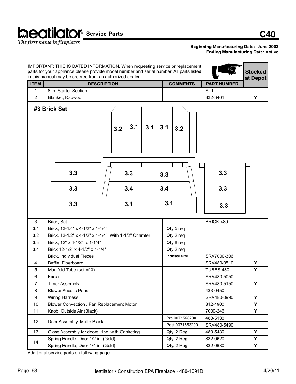 Heatiator C40 User Manual | Page 68 / 71