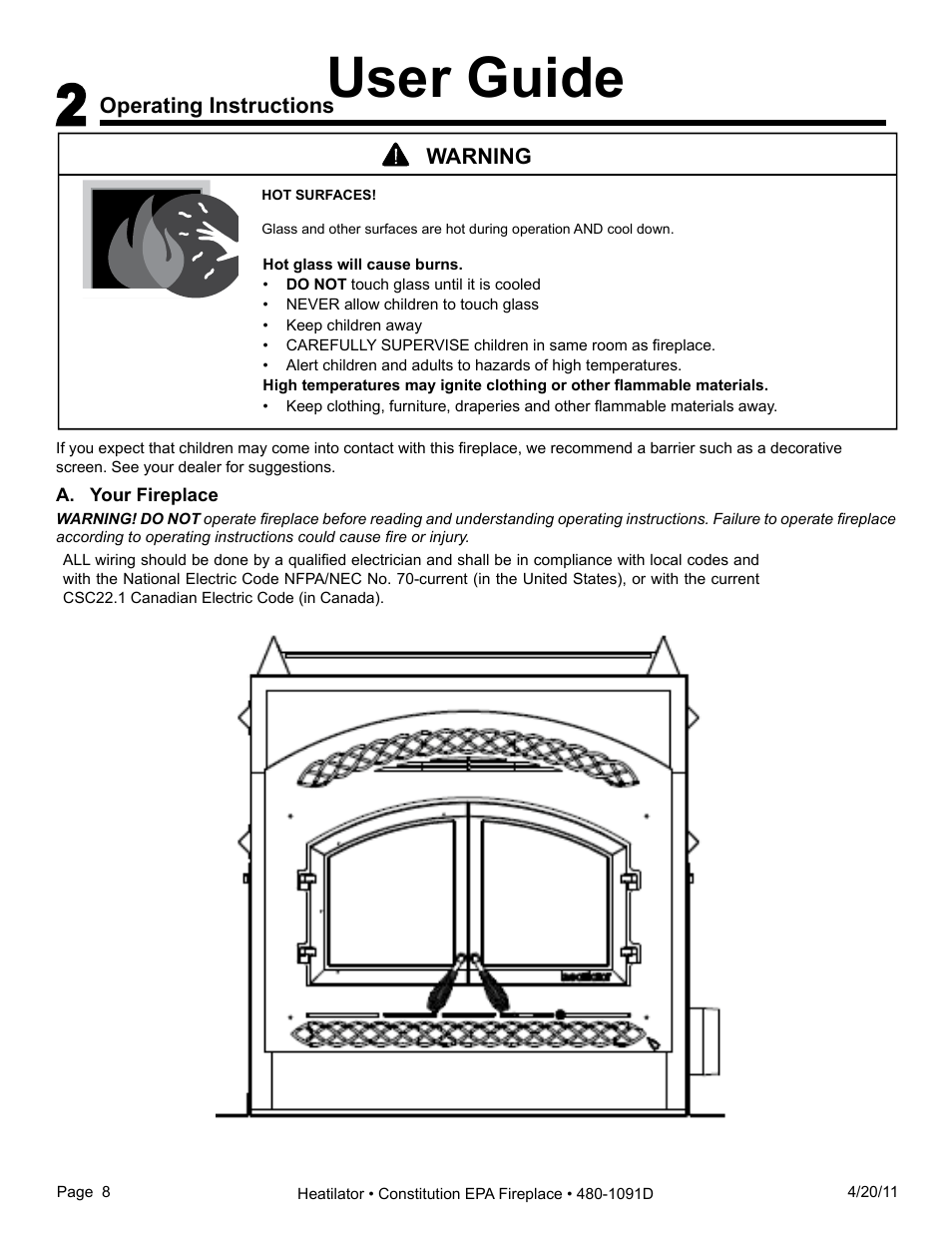 User guide 2 | Heatiator C40 User Manual | Page 8 / 71