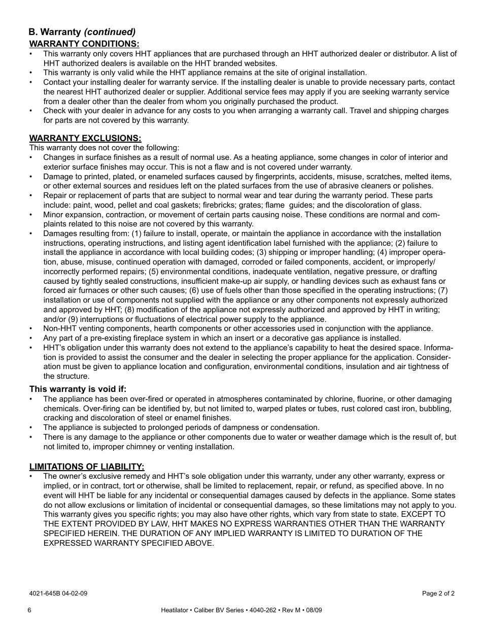 Heatiator CB4842IR User Manual | Page 6 / 40
