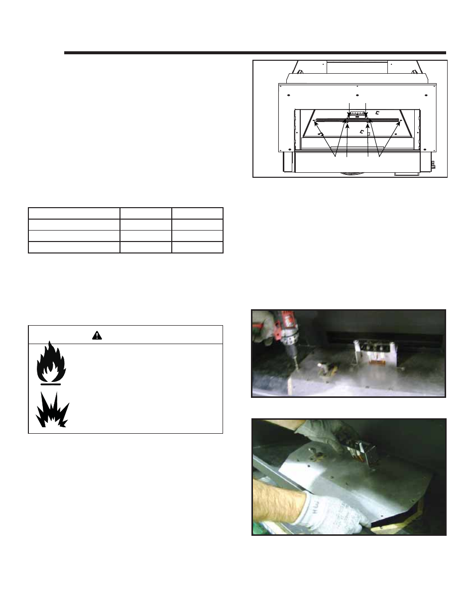 Gas information, Warning | Heatiator Heatilator Rave4013i-c User Manual | Page 46 / 70