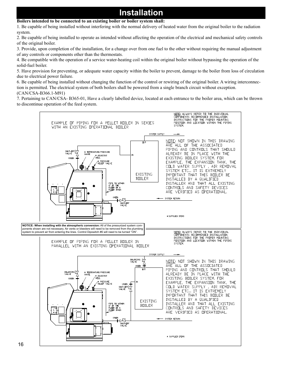Installing duct/air conditioning installation | Heatiator Heatilator BH60 User Manual | Page 16 / 42