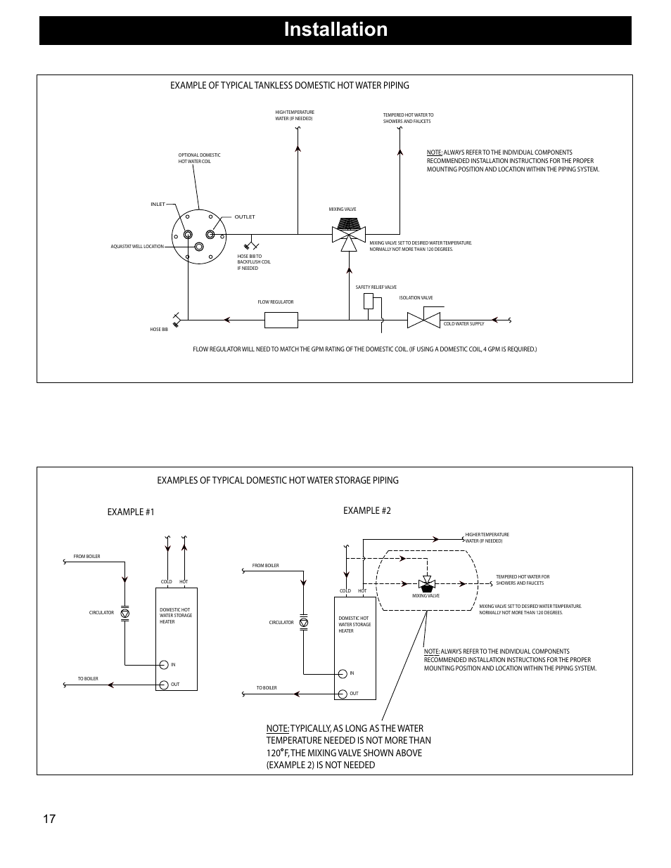 Installation, Example #1 example #2 | Heatiator Heatilator BH60 User Manual | Page 17 / 42