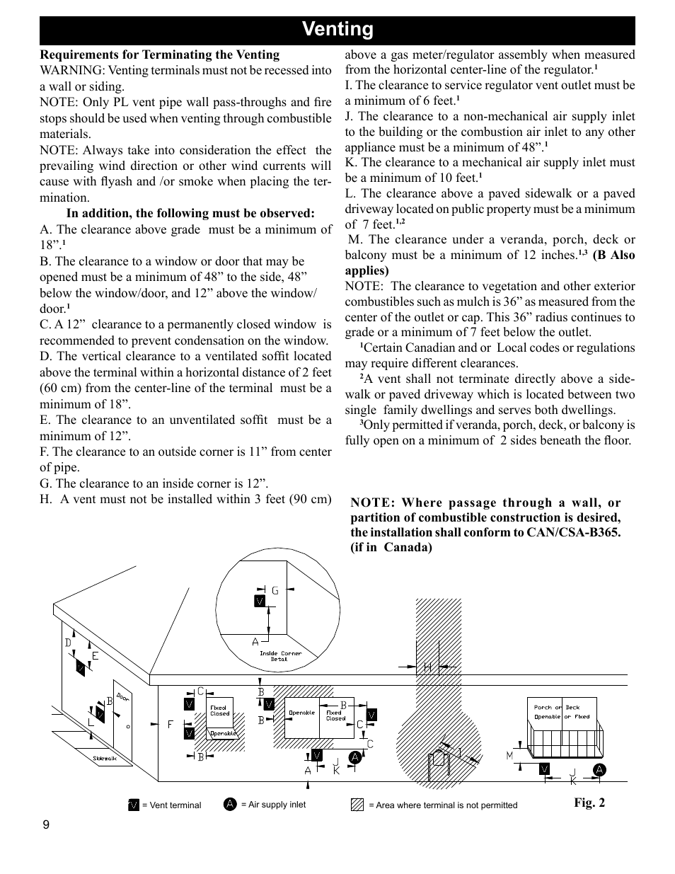 Venting | Heatiator Heatilator BH60 User Manual | Page 9 / 42