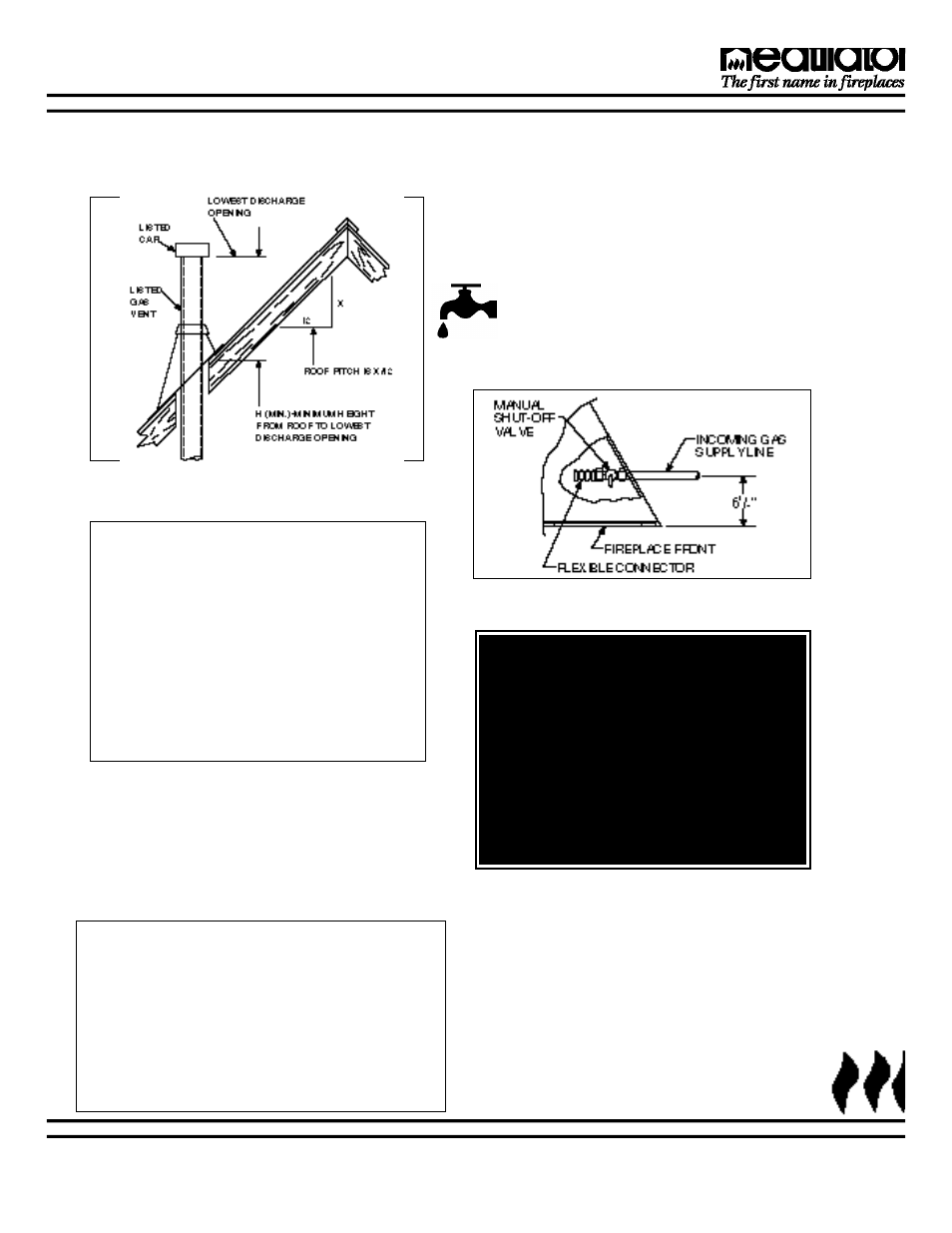 Warning | Heatiator Heatilator Fireplace GC150 User Manual | Page 13 / 28