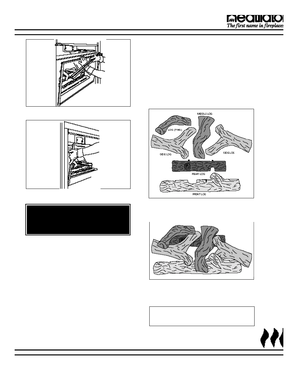 Warning | Heatiator Heatilator Fireplace GC150 User Manual | Page 17 / 28