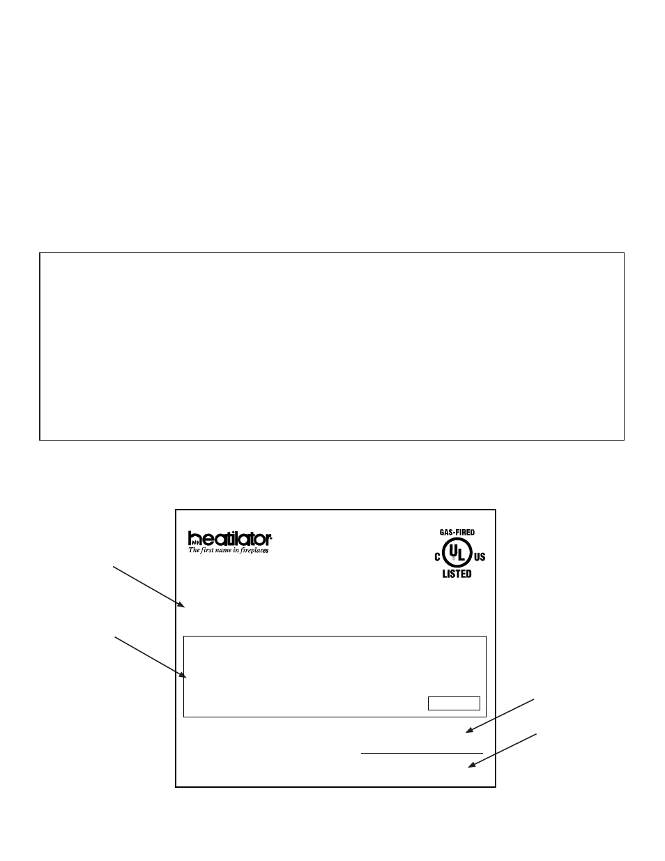 Listing label information/location, Nna atural tural gas gas | Heatiator GDST3831I User Manual | Page 2 / 63