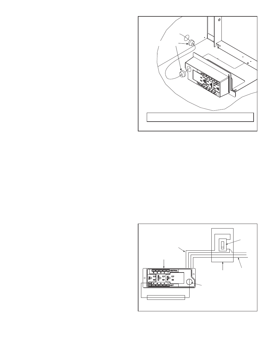 F. wall switch installation for fan (optional), E. junction box installation | Heatiator GDST3831I User Manual | Page 44 / 63