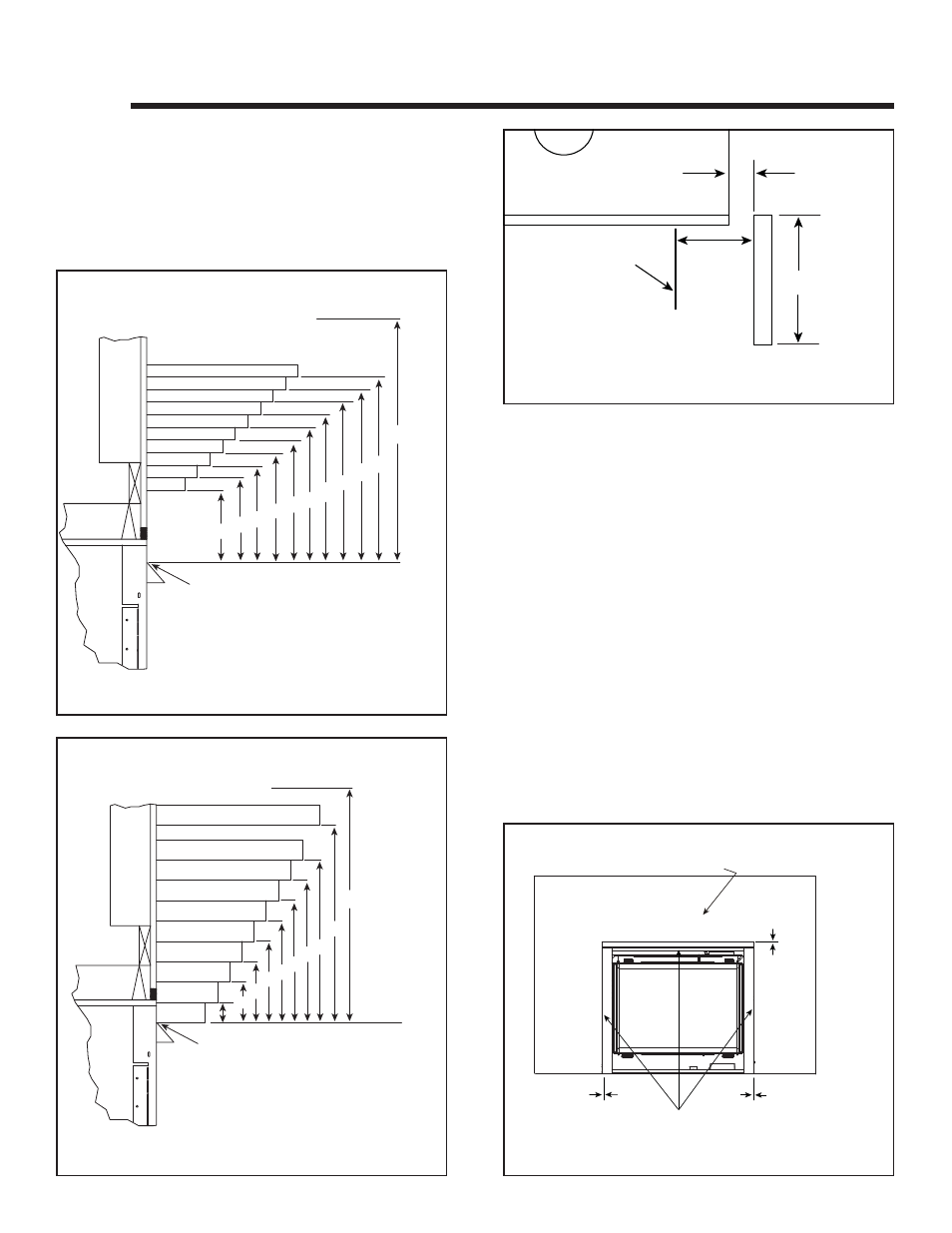 Finishing, A. mantel and wall projections, B. facing material | Heatiator GDST3831I User Manual | Page 45 / 63