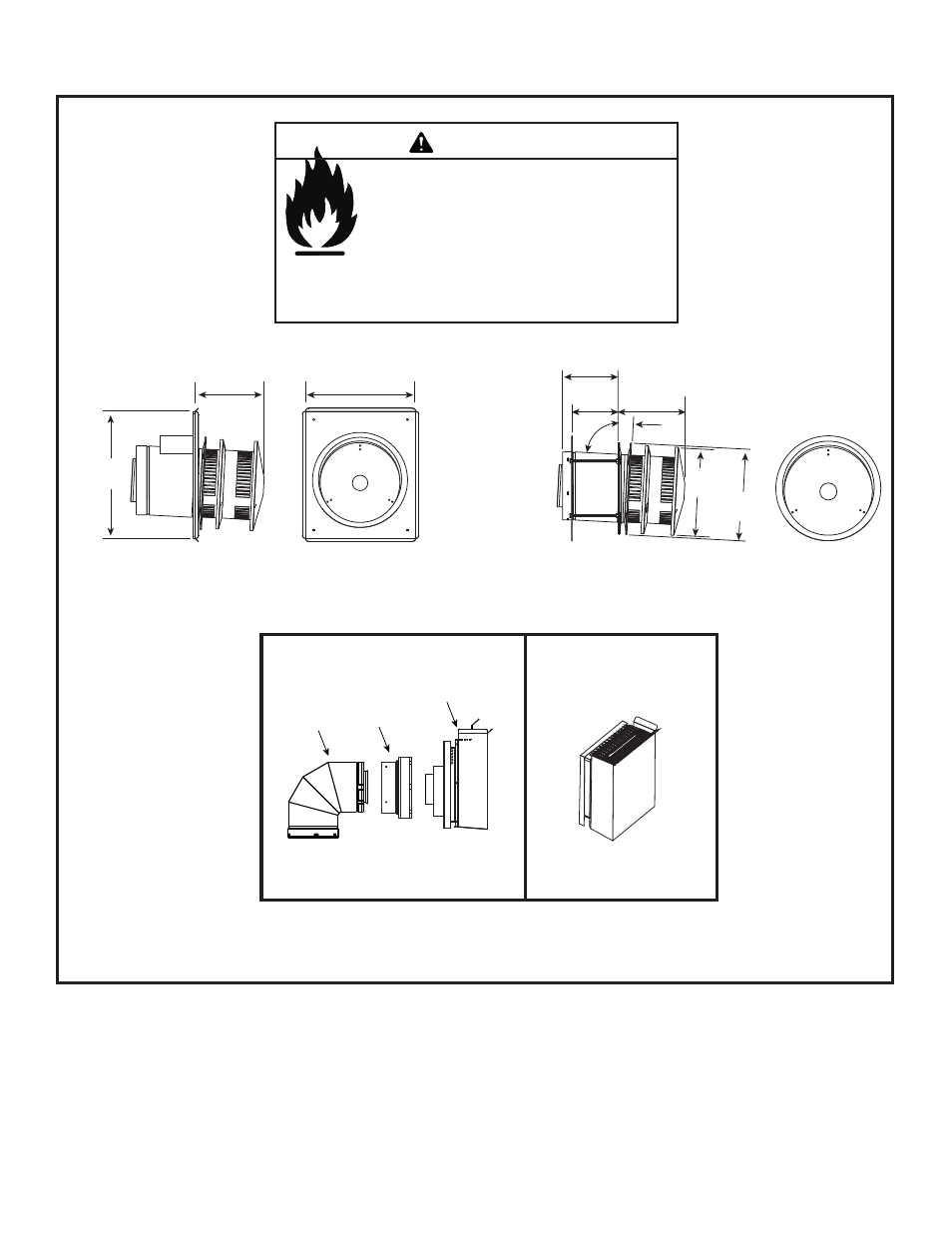 Warning, B. vent components diagrams (continued) | Heatiator GDST3831I User Manual | Page 58 / 63