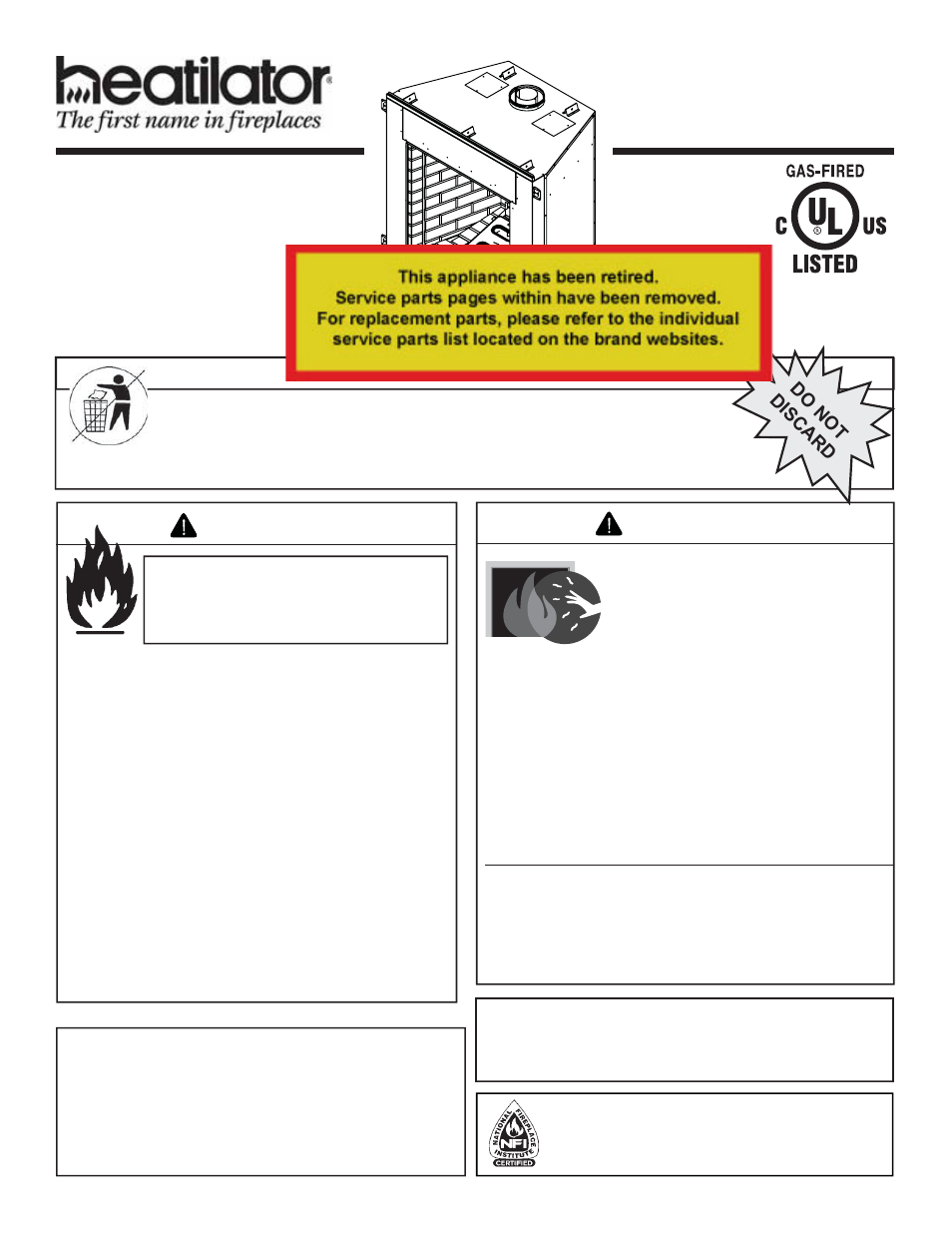 Heatiator Heatilator Fireplace IDV4833IT User Manual | 60 pages