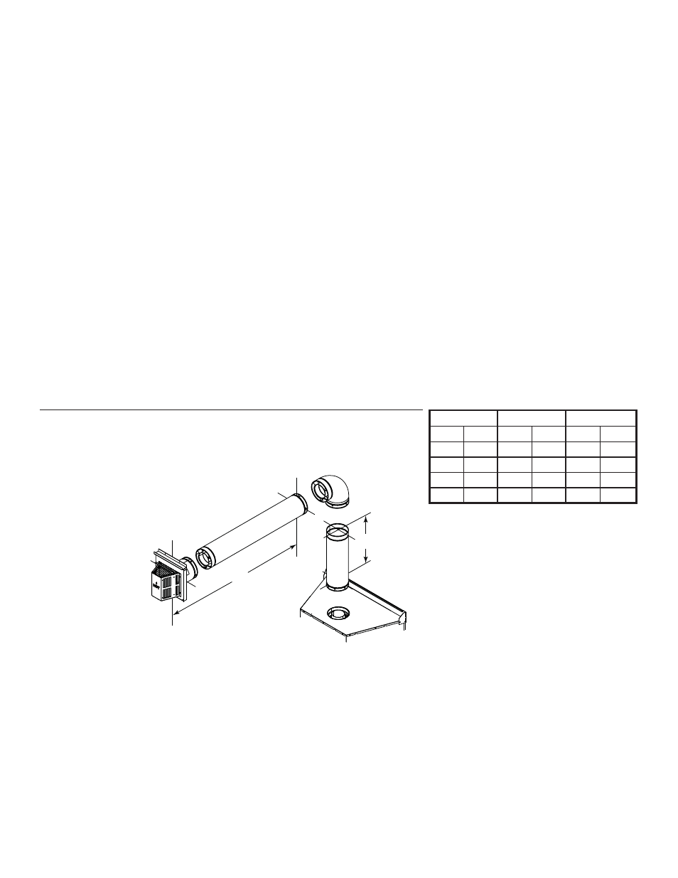 E. vent diagrams, Top vent - horizontal termination, One elbow | Heatiator Heatilator Fireplace IDV4833IT User Manual | Page 23 / 60