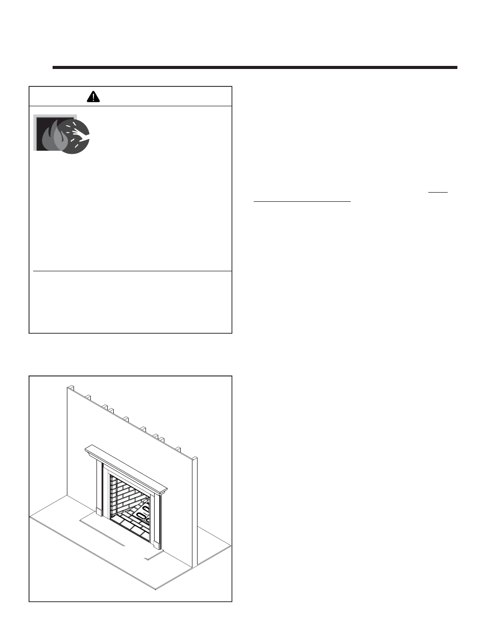User guide, Operating instructions, Warning | Heatiator Heatilator Fireplace IDV4833IT User Manual | Page 9 / 60