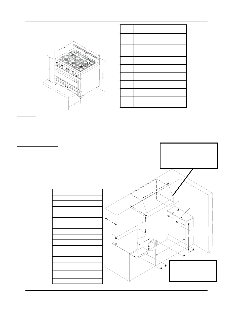 Clearance diagrams - 36” legacy, 6metro / legacy series, Dim 36" legacy | Heartland 3530 User Manual | Page 9 / 65