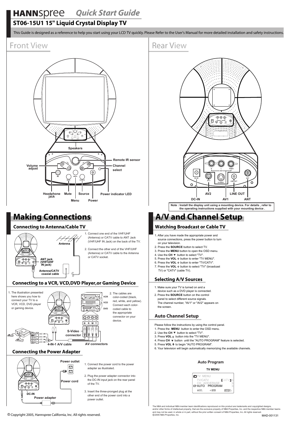 HANNspree ST06-15U1 User Manual | 1 page