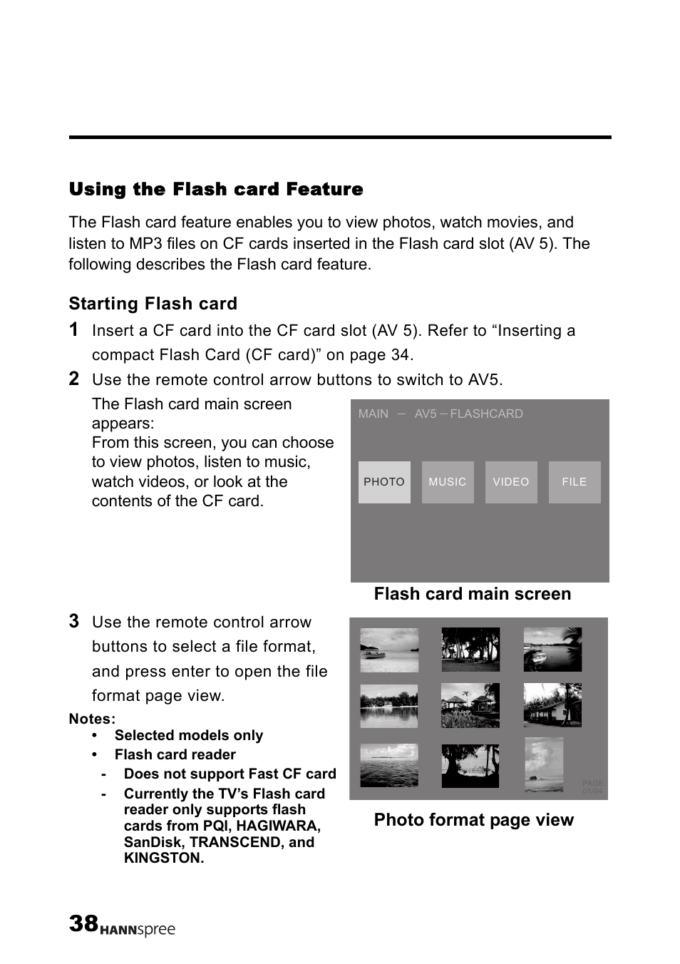 Using the flash card feature, Starting flash card | HANNspree LT12-23U1-000 User Manual | Page 39 / 97