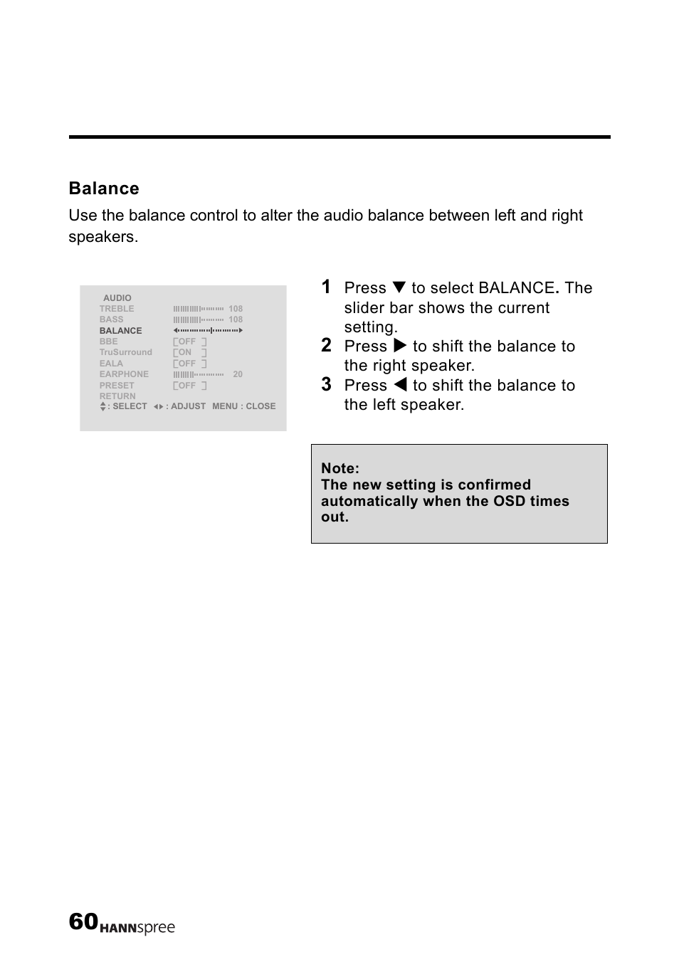 Balance, Press | HANNspree LT12-23U1-000 User Manual | Page 61 / 97