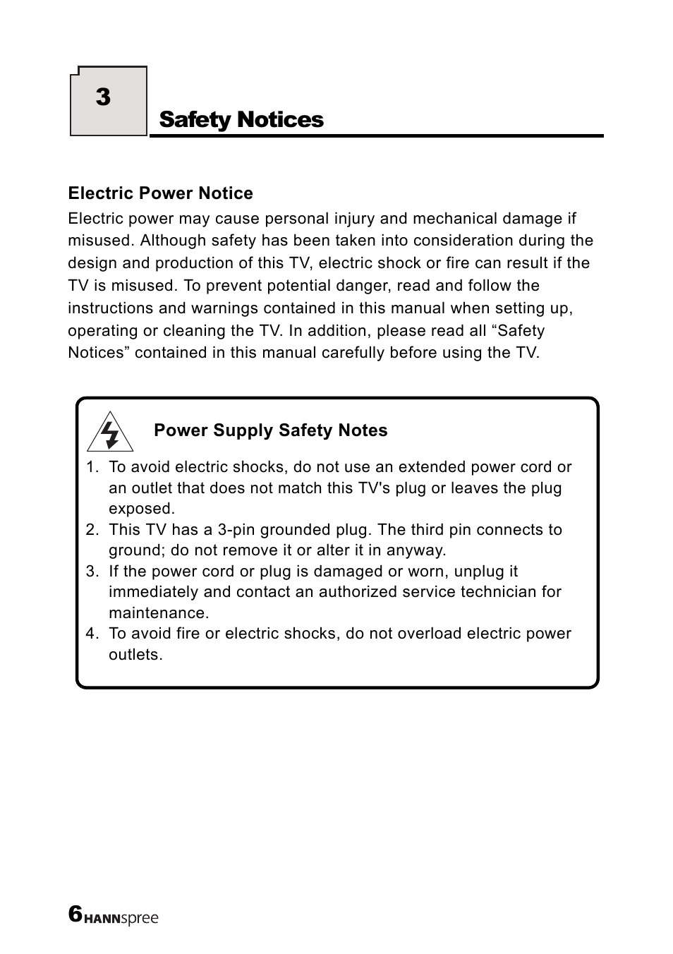 Safety notices | HANNspree LT12-23U1-000 User Manual | Page 7 / 97