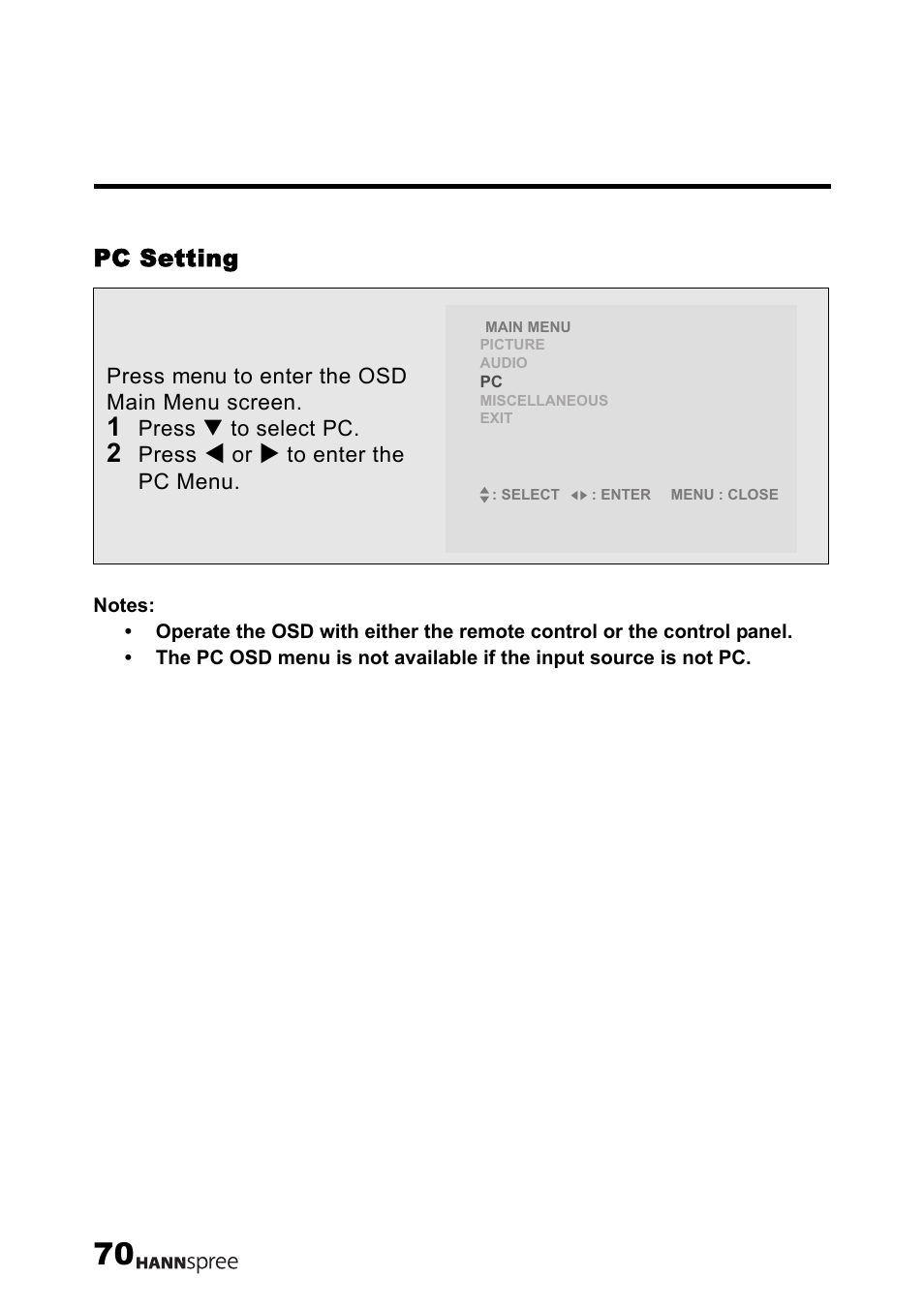 Pc setting | HANNspree LT12-23U1-000 User Manual | Page 71 / 97