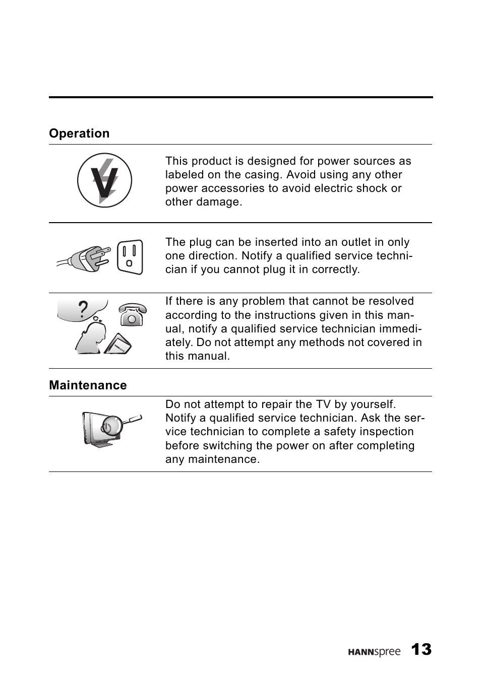 HANNspree LIQUID CRYSTAL DISPLAY TELEVISION ST09-10A1 User Manual | Page 15 / 57