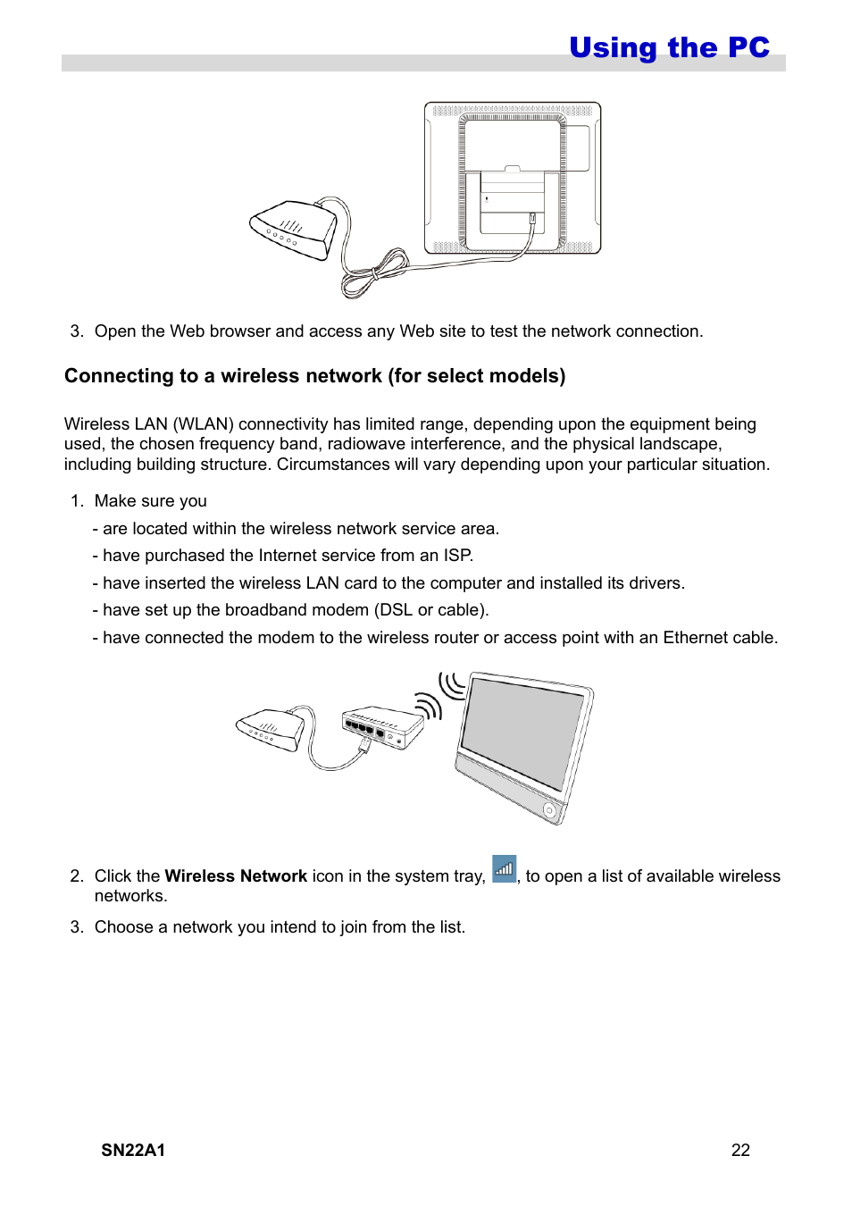 Using the pc | HANNspree SN22A1 User Manual | Page 23 / 57