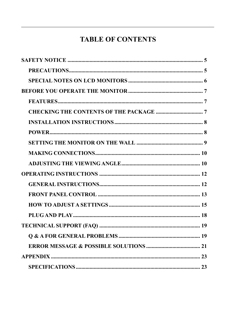 HANNspree LCD Monitor HF255 User Manual | Page 4 / 23