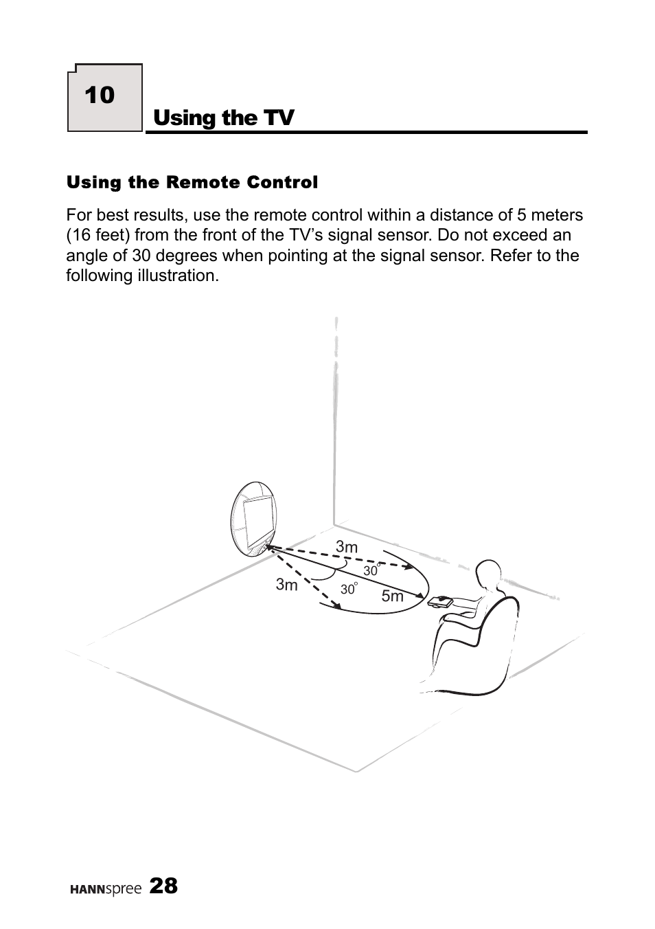 Using the remote control, Using the tv | HANNspree MAC-001056 User Manual | Page 29 / 59