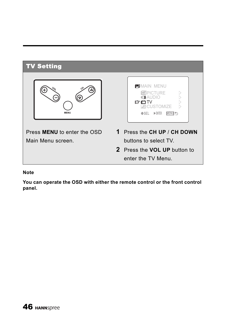 Tv setting | HANNspree MAC-001056 User Manual | Page 47 / 59