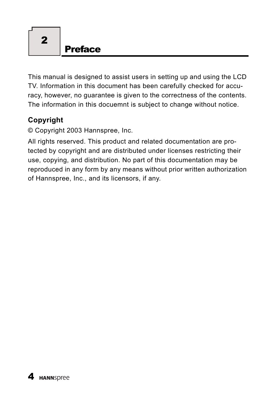 Preface | HANNspree MAC-001056 User Manual | Page 5 / 59