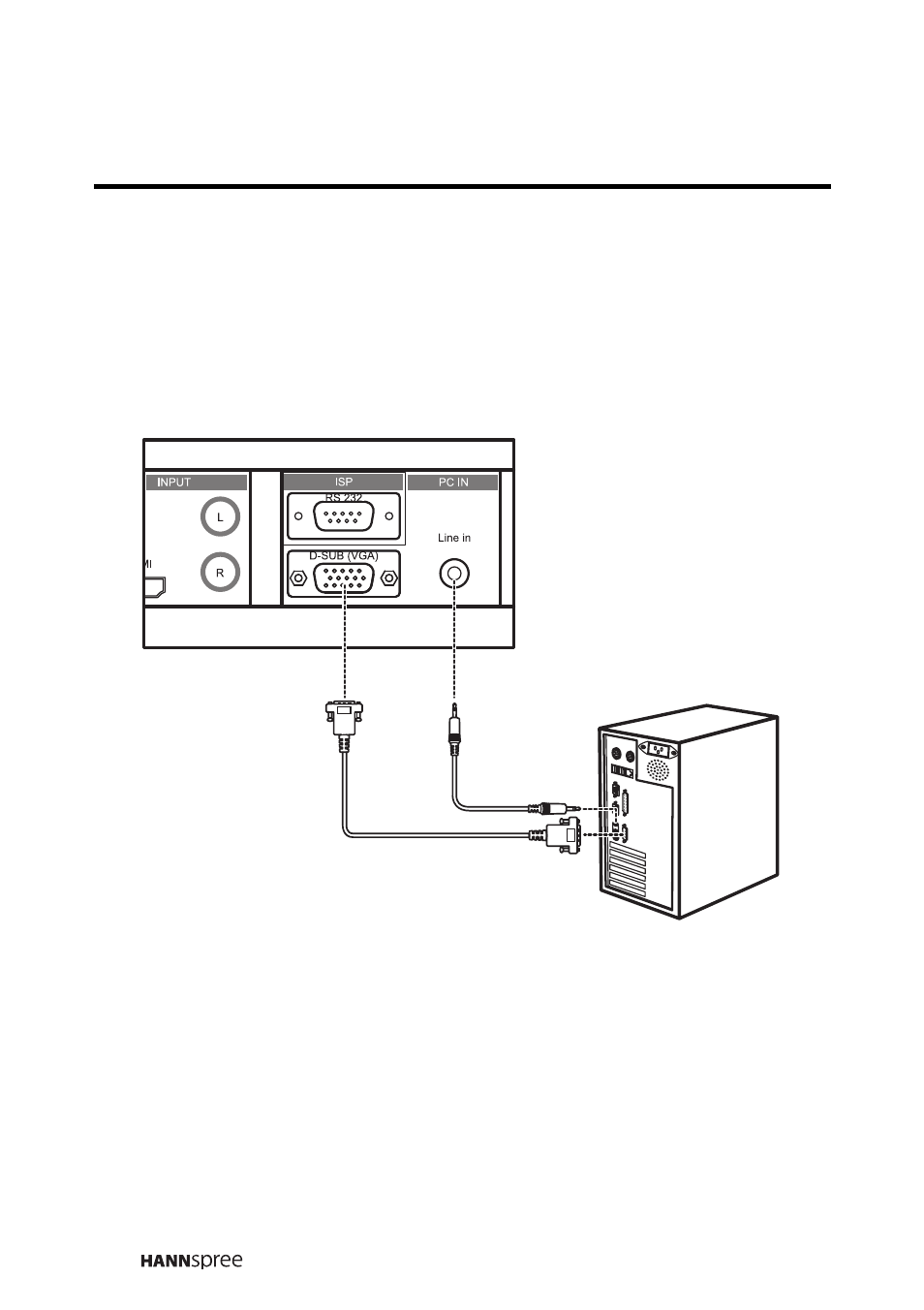 8 connecting a pc, Connecting a pc | HANNspree LT16-26U1-000 User Manual | Page 35 / 101