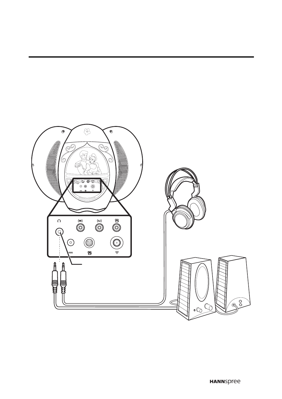 Connecting external speakers and headphones | HANNspree DT12-10A1 User Manual | Page 24 / 59