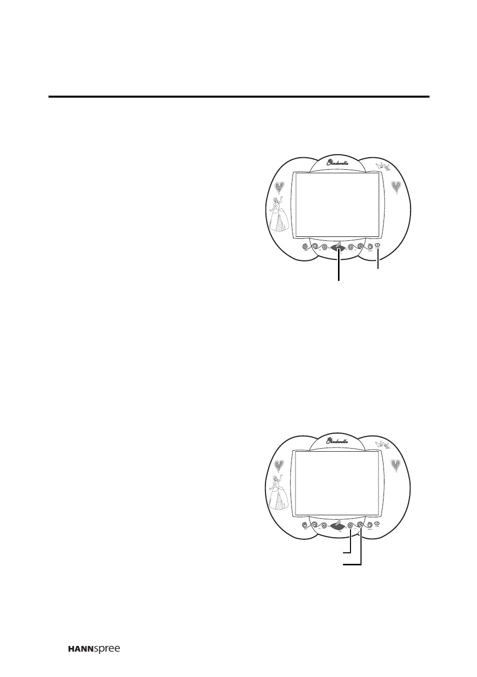 Turning the tv on and off, Selecting channels, Power led power | Channel down channel up | HANNspree DT12-10A1 User Manual | Page 27 / 59