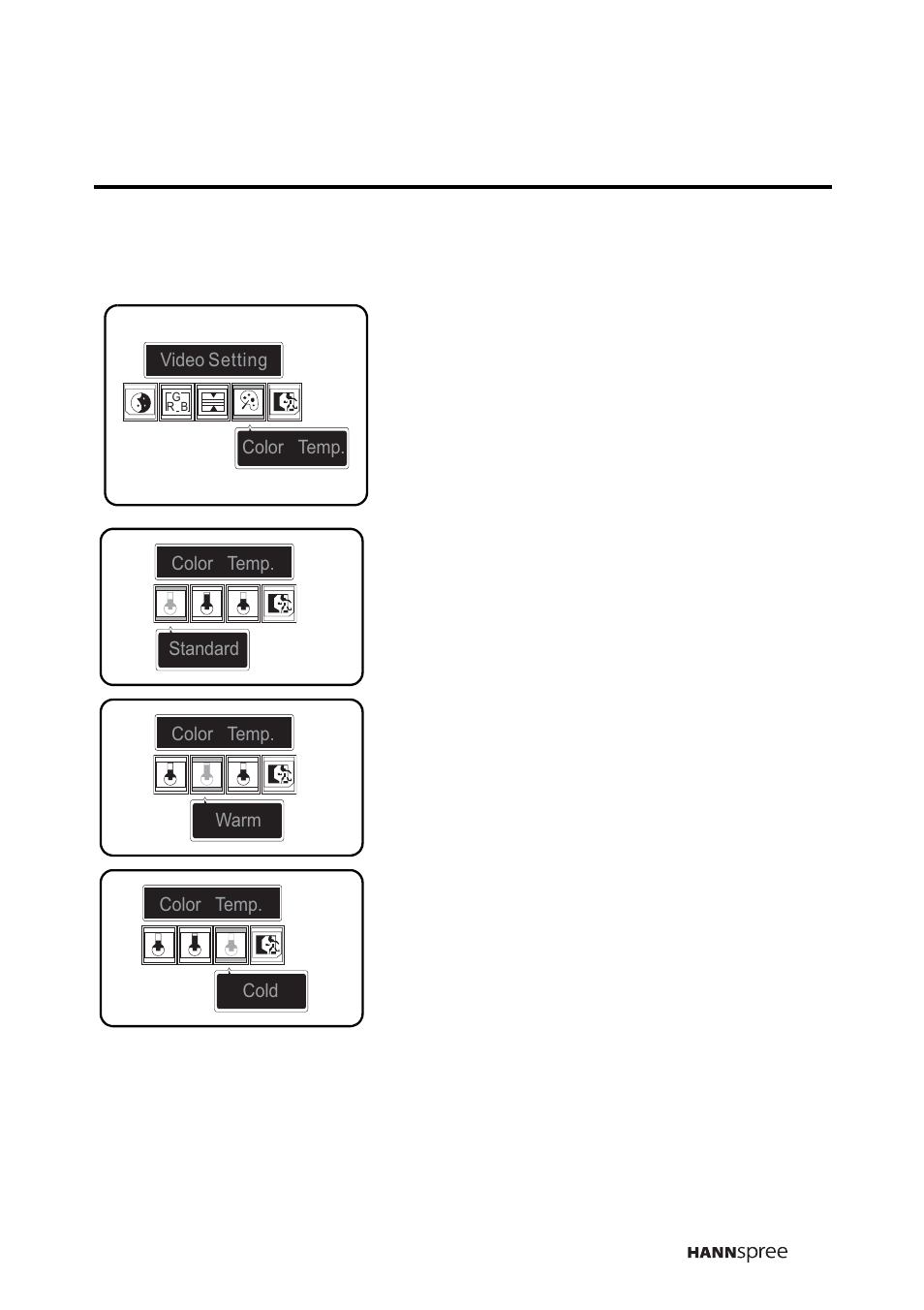 Color temperature | HANNspree DT12-10A1 User Manual | Page 36 / 59