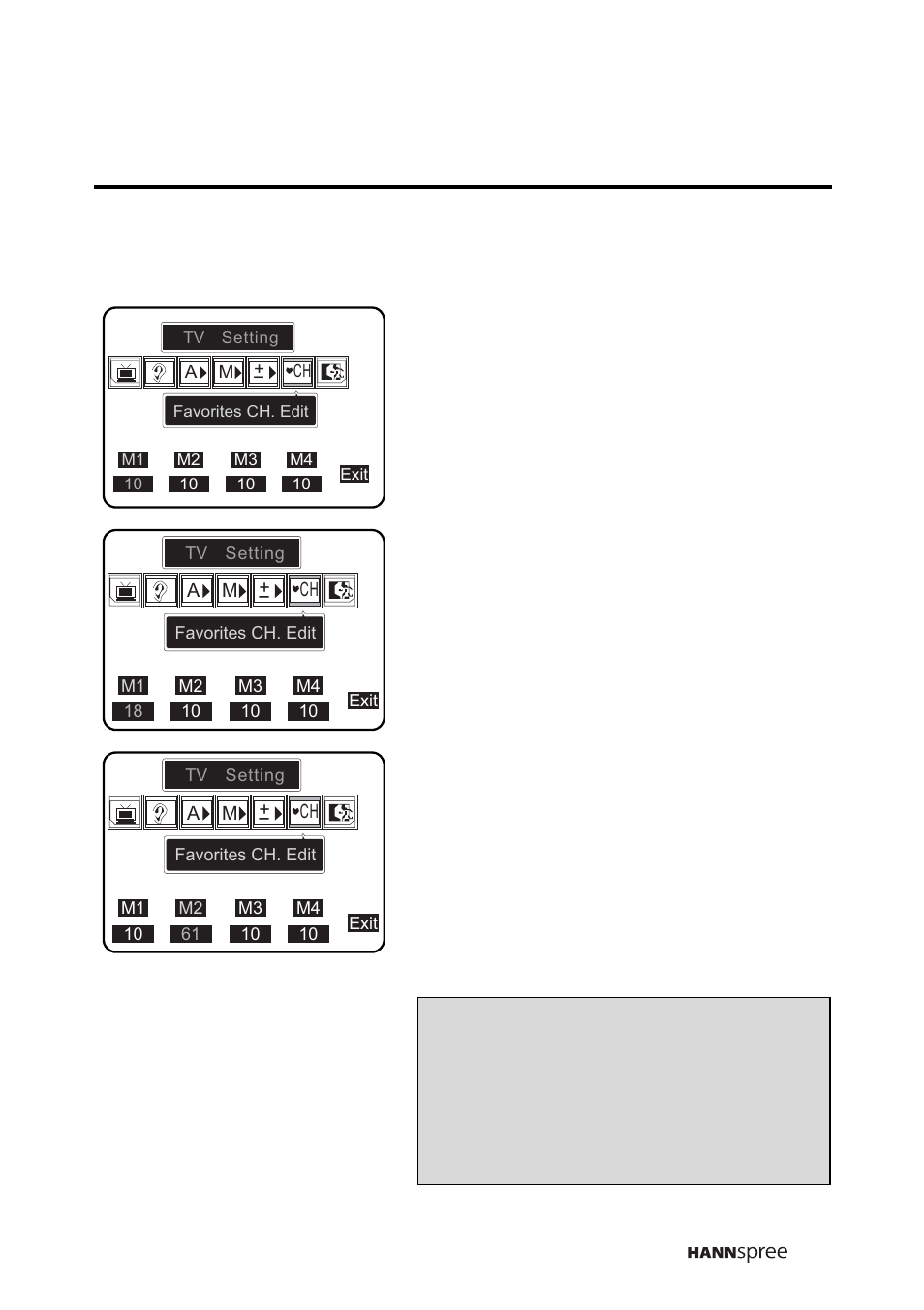 Favorite channels | HANNspree DT12-10A1 User Manual | Page 48 / 59