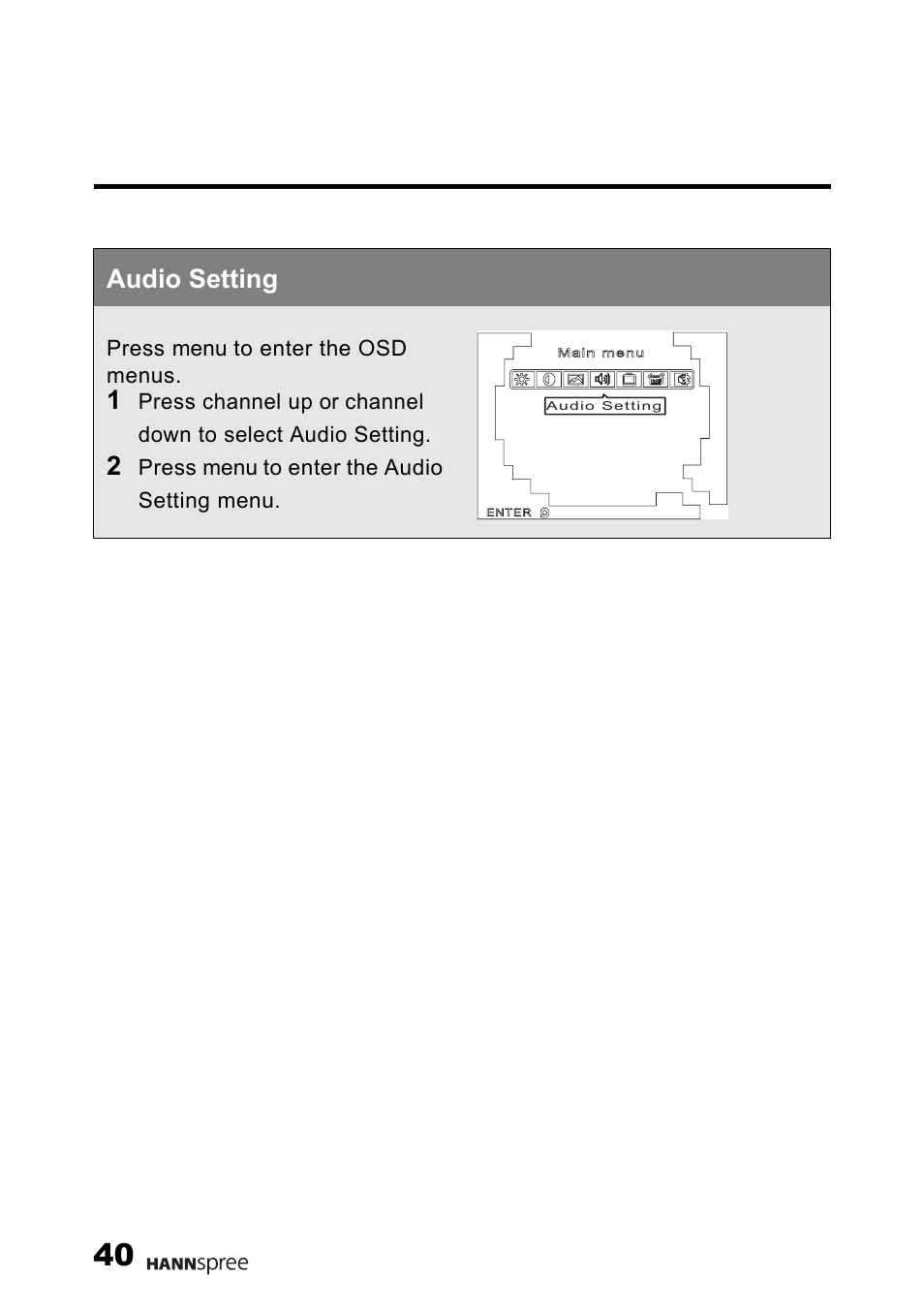 Audio setting | HANNspree F651-12U1-000 User Manual | Page 41 / 63