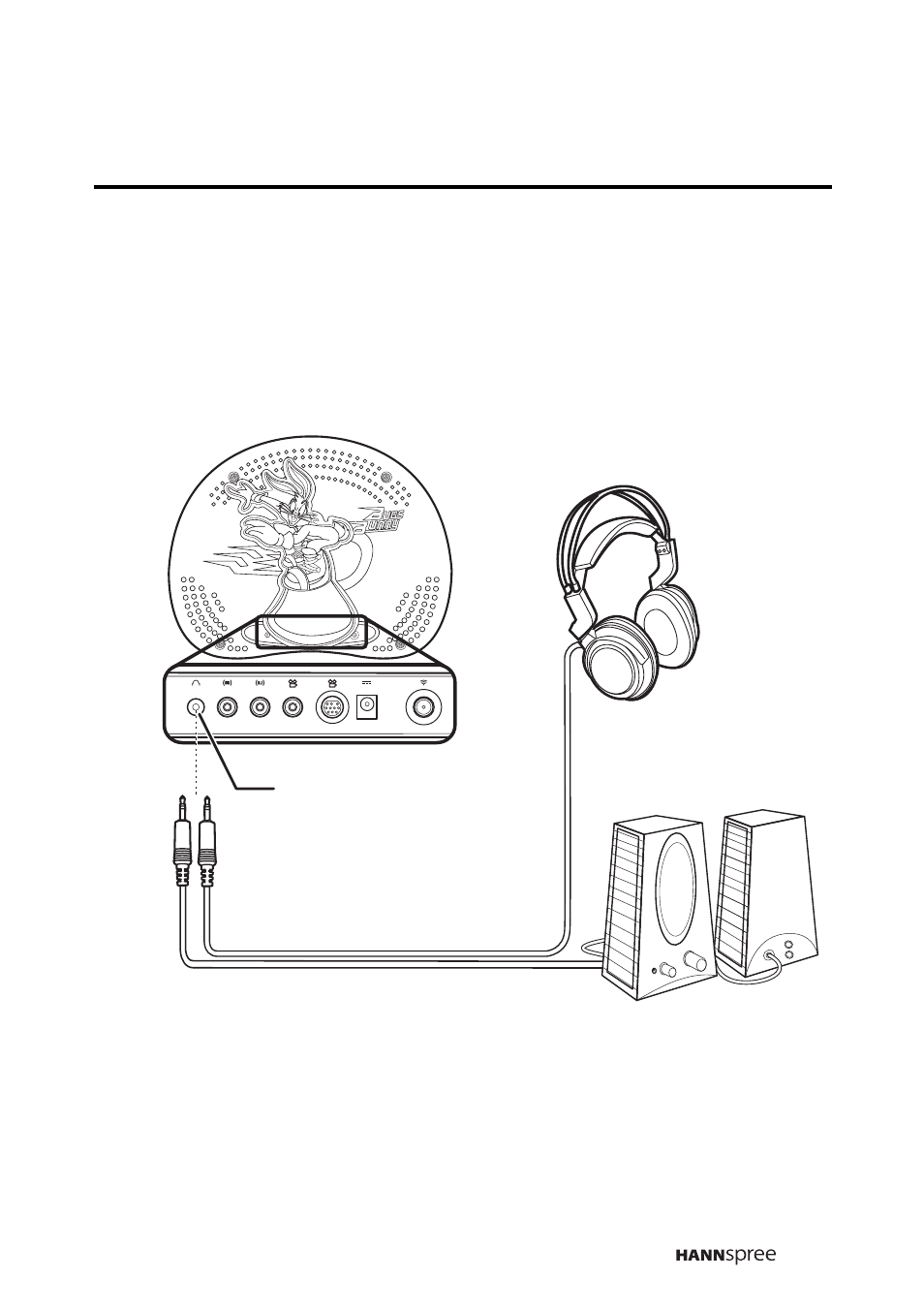 Connecting external speakers and headphones | HANNspree LIQUID CRYSTAL DISPLAY WT04-12A1 User Manual | Page 24 / 60