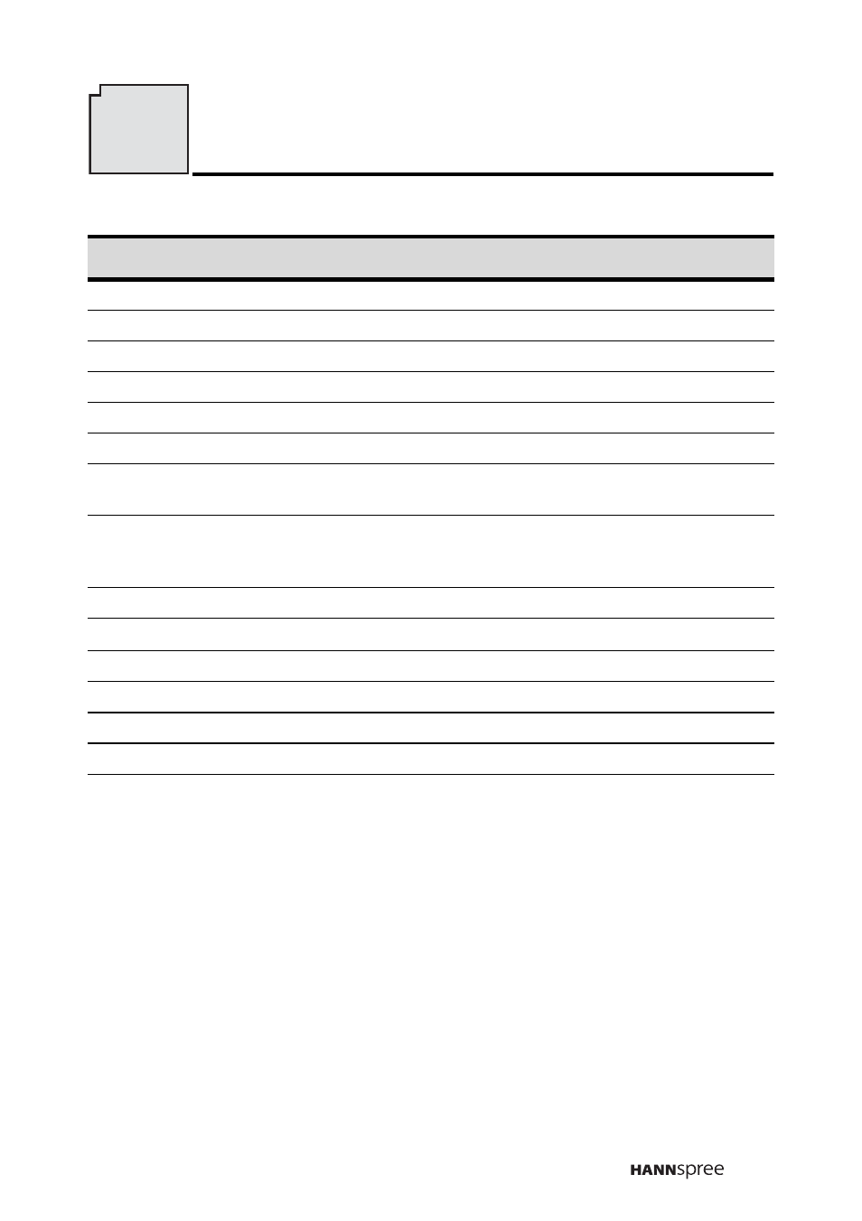 Specifications, 14 specifications | HANNspree LIQUID CRYSTAL DISPLAY WT04-12A1 User Manual | Page 58 / 60