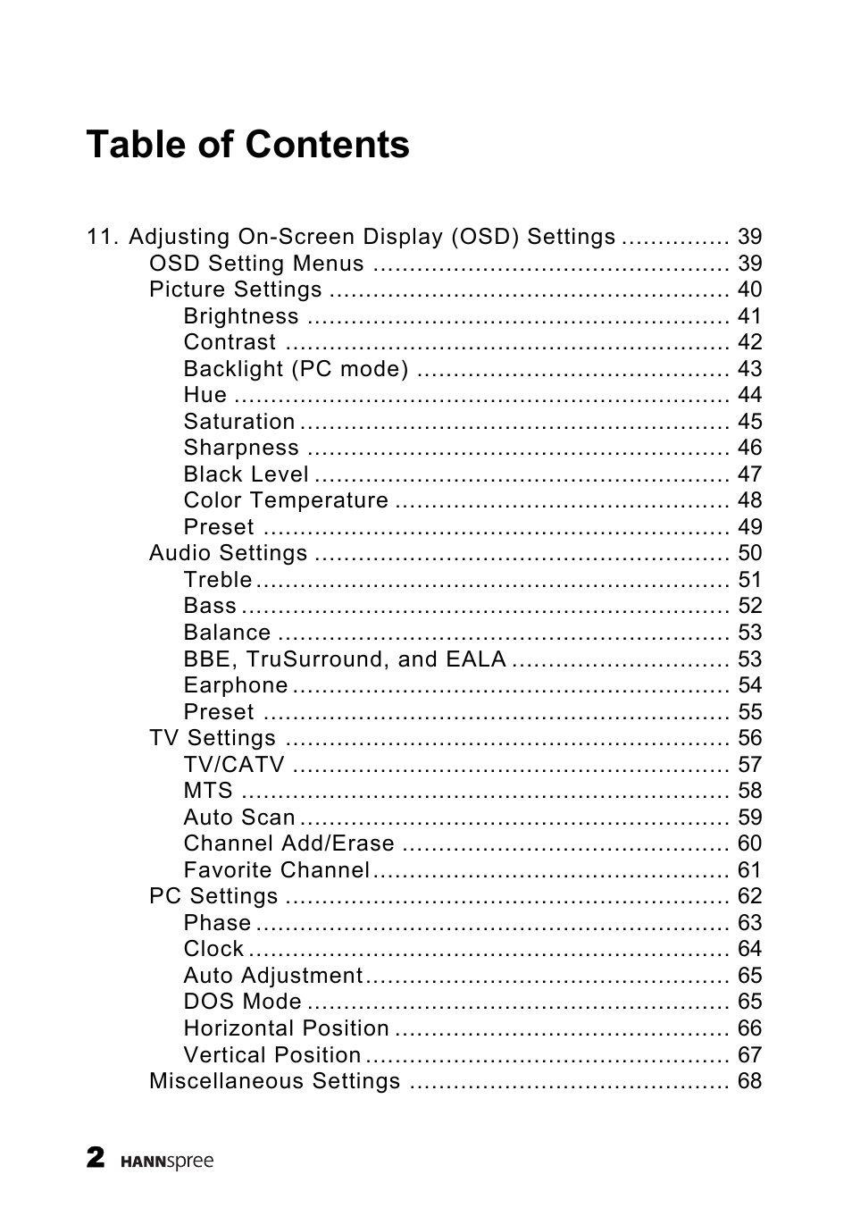 HANNspree LT13-23A1 User Manual | Page 3 / 81