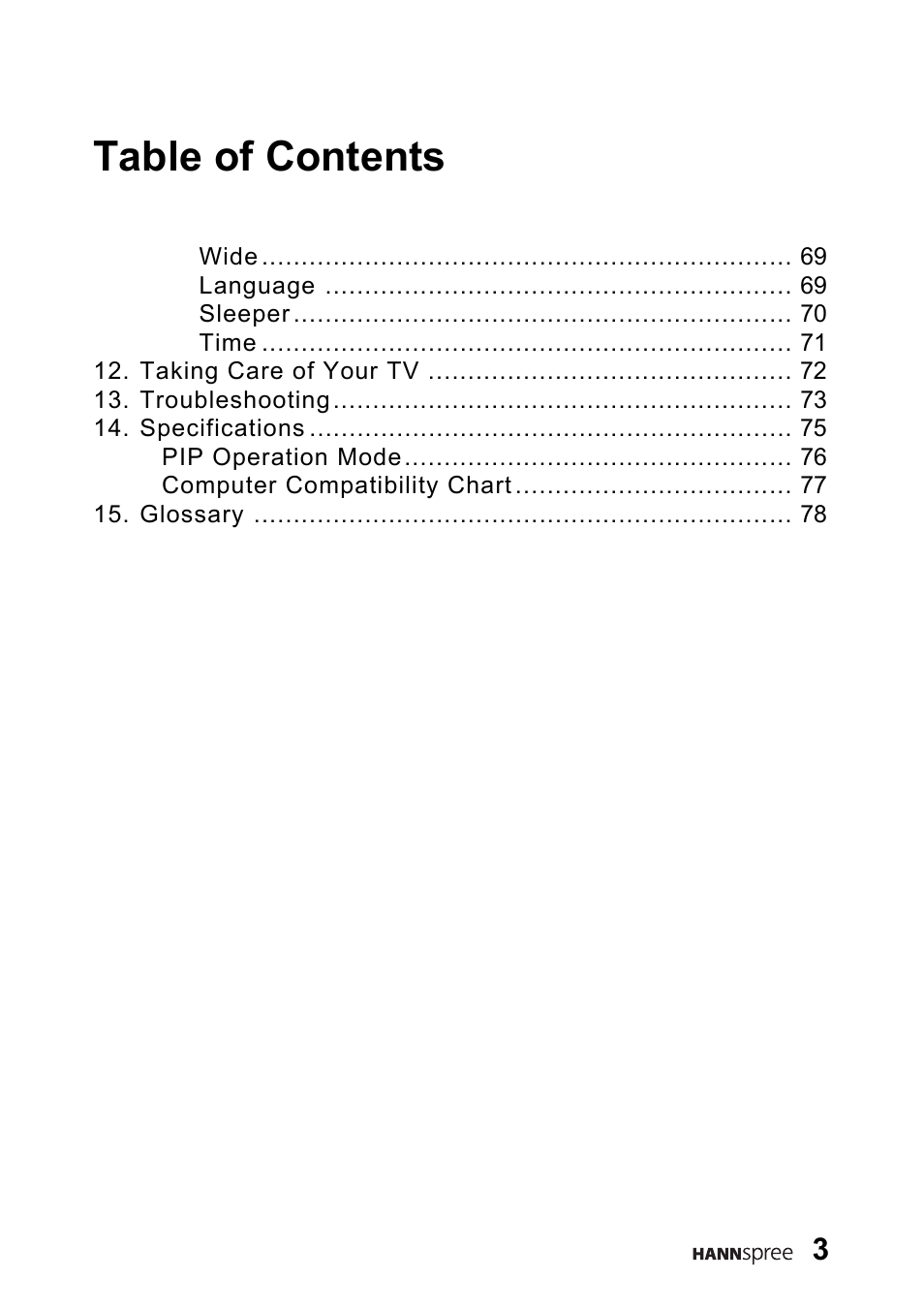 HANNspree LT13-23A1 User Manual | Page 4 / 81