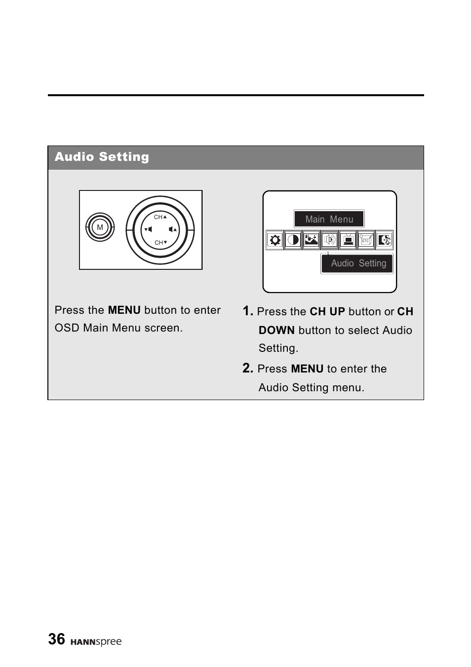 Audio setting | HANNspree DT06-10A1 User Manual | Page 37 / 59