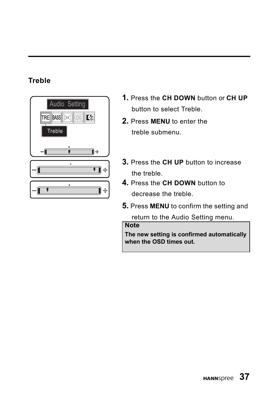 Treble | HANNspree DT06-10A1 User Manual | Page 38 / 59