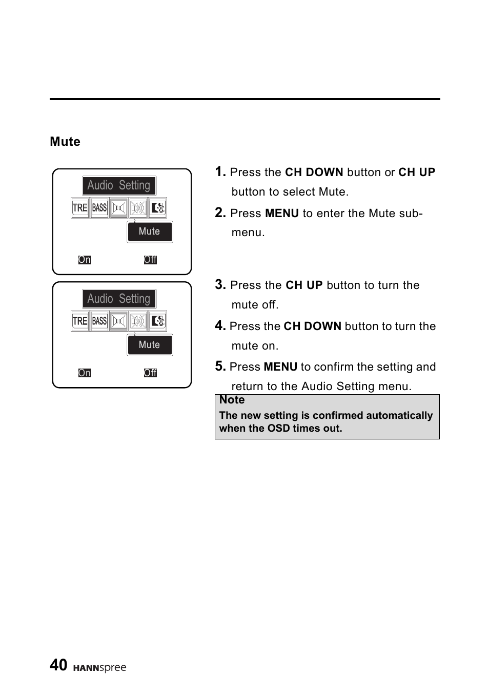 Mute | HANNspree DT06-10A1 User Manual | Page 41 / 59