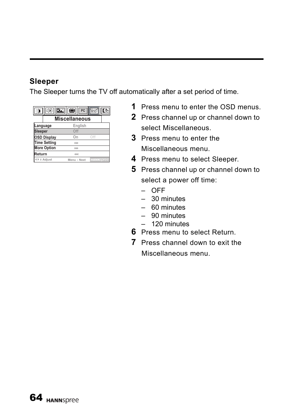 Sleeper | HANNspree LT0B-15U1-000 User Manual | Page 65 / 85