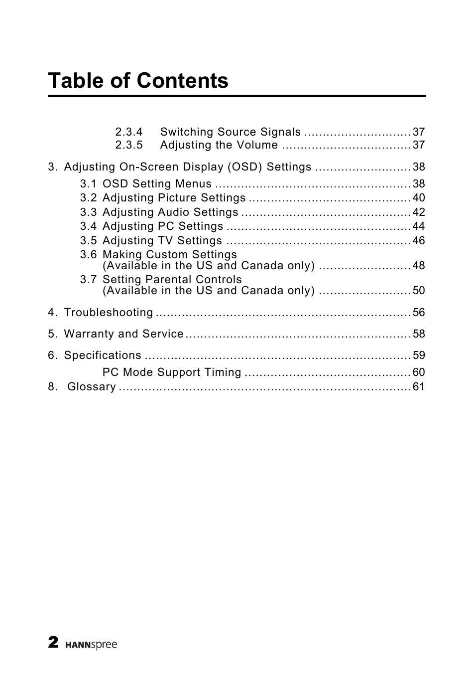 HANNspree MAK-000039 User Manual | Page 3 / 65