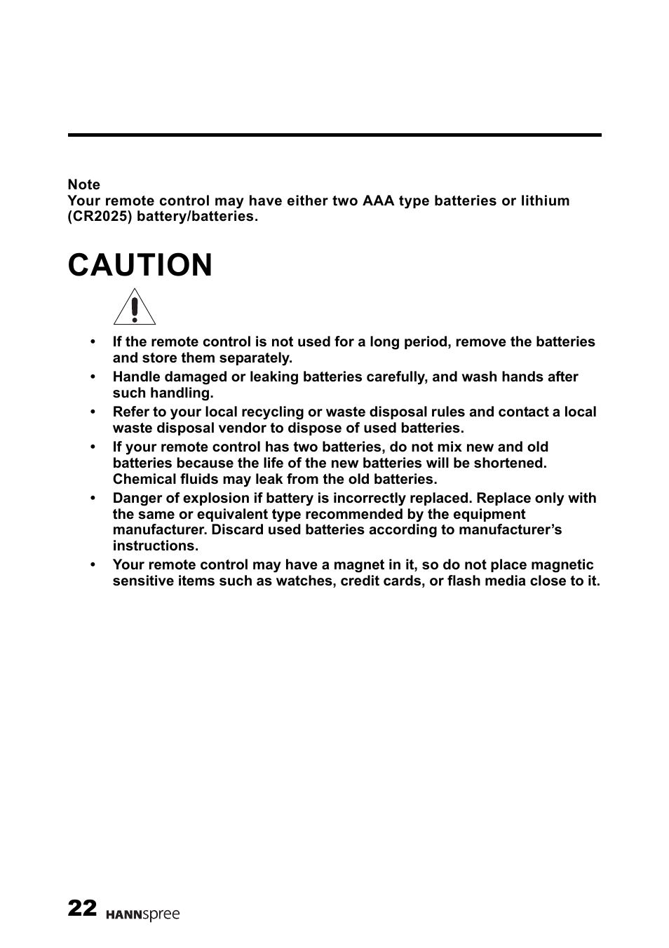 Caution | HANNspree MAK-000011 User Manual | Page 23 / 69