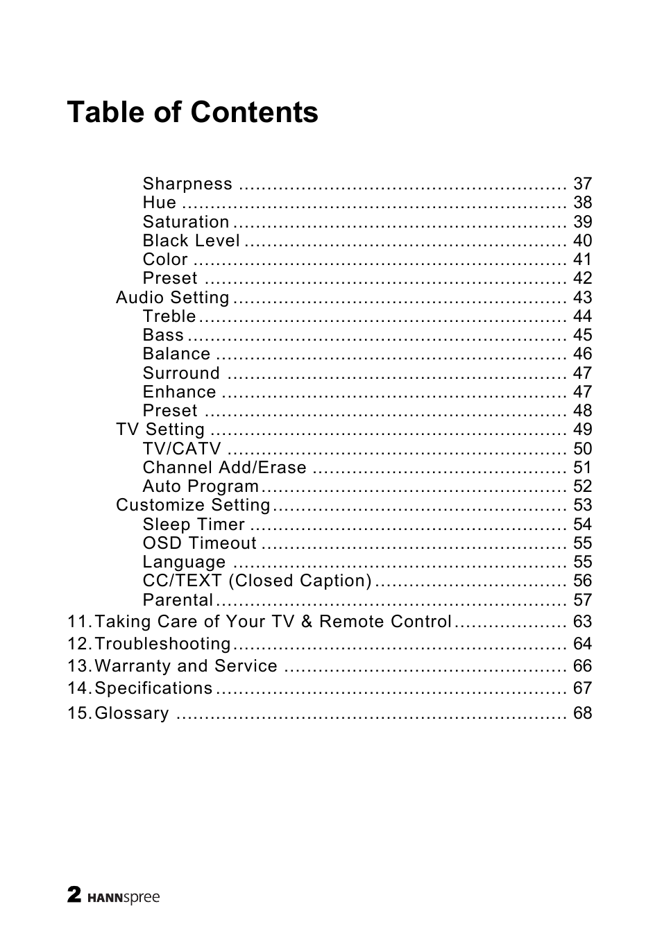 HANNspree MAK-000011 User Manual | Page 3 / 69