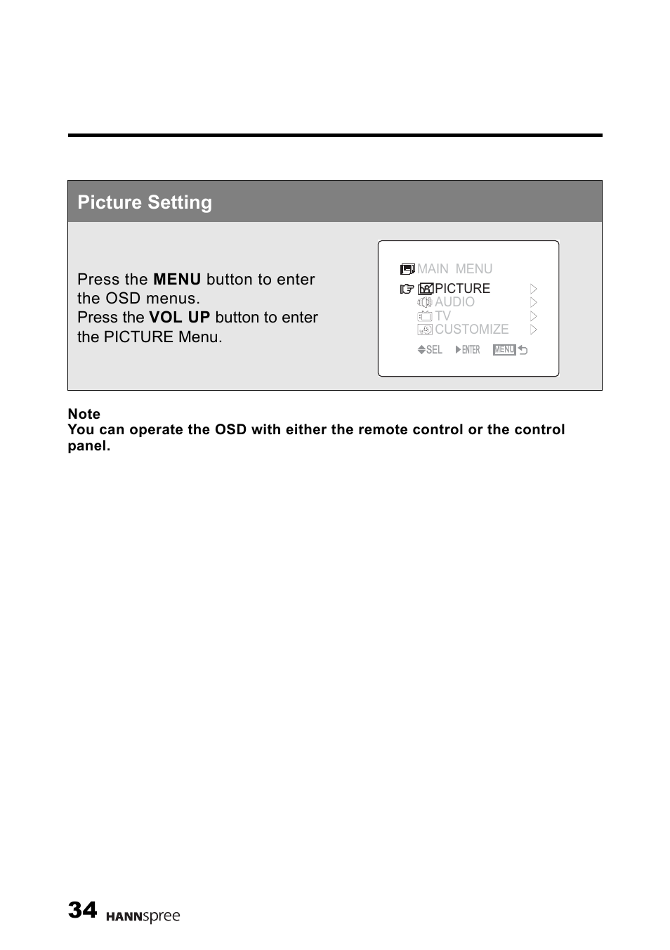 Picture setting | HANNspree MAK-000011 User Manual | Page 35 / 69