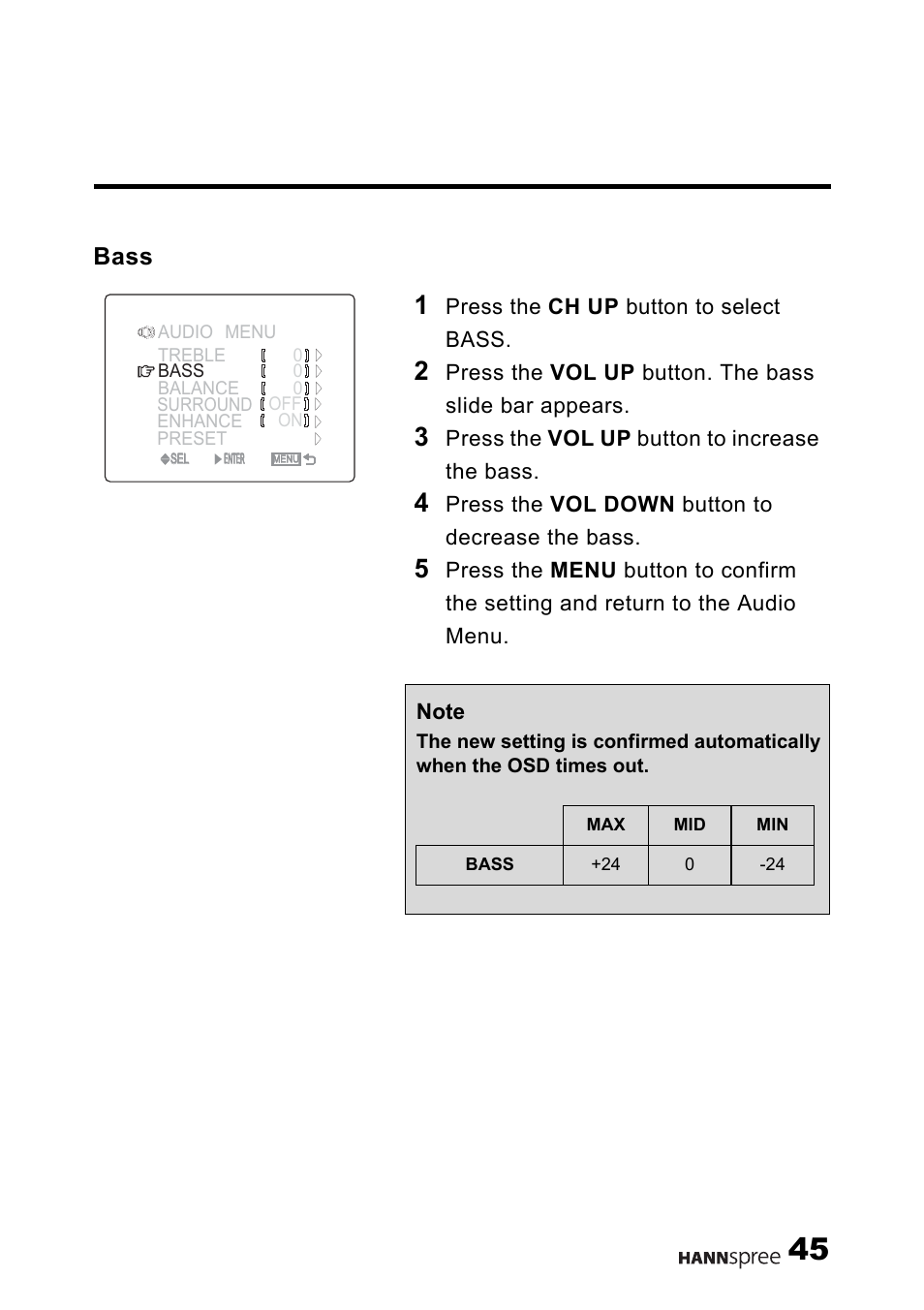 Bass | HANNspree MAK-000011 User Manual | Page 46 / 69