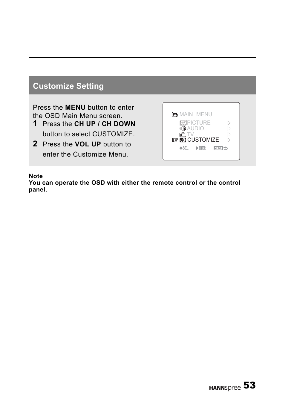 Customize setting | HANNspree MAK-000011 User Manual | Page 54 / 69