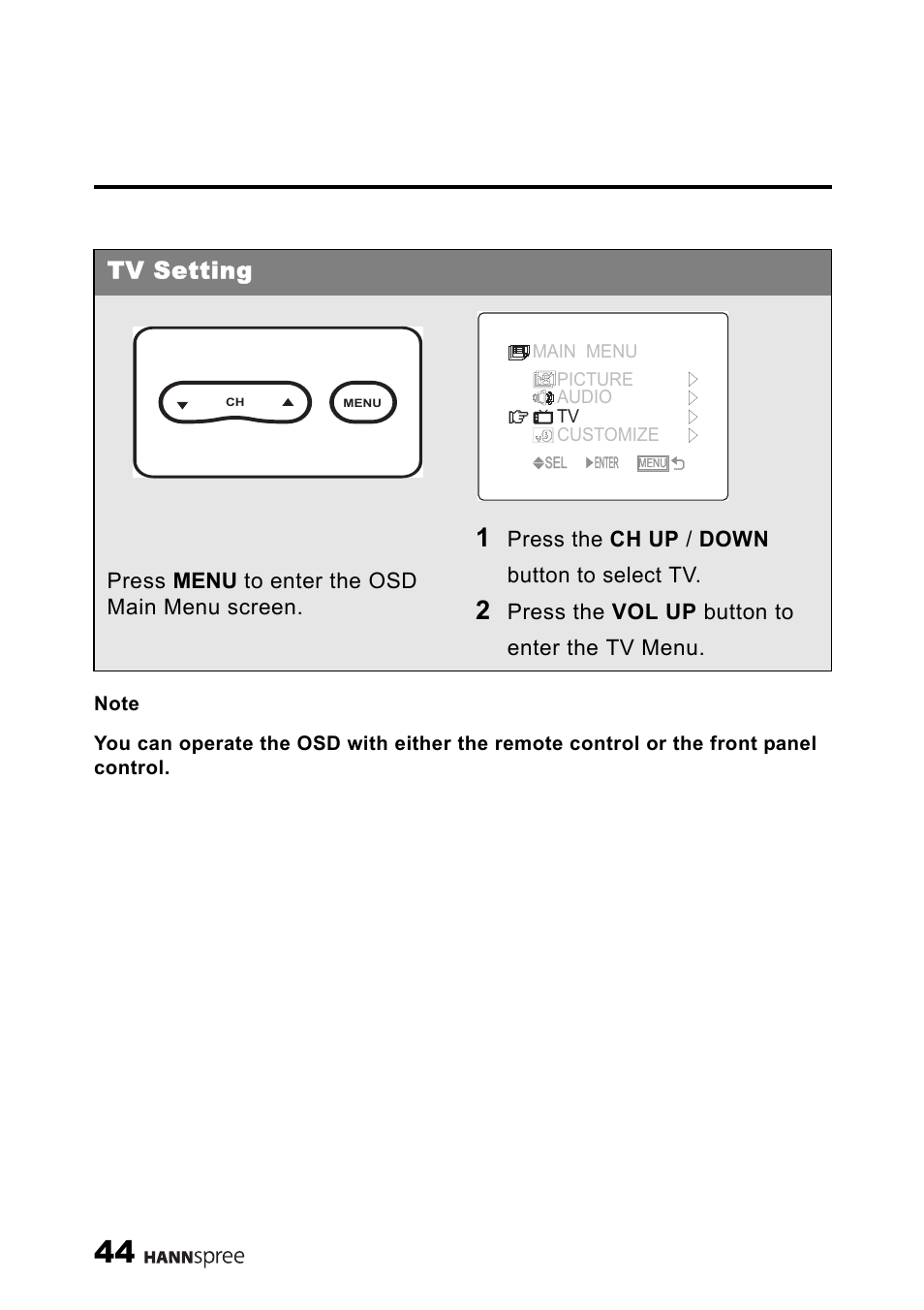 Tv setting | HANNspree ST40-12A1 User Manual | Page 45 / 56